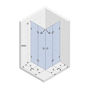 Душевой уголок Riho SZ Scandic NXT X207 77х77 G001099121 профиль Черный матовый стекло прозрачное-1