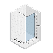 Душевая перегородка Riho SZ Scandic NXT X400 100 G001113121 профиль Черный матовый стекло прозрачное-2
