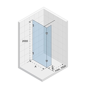 Душевая перегородка Riho Scandic NXT X402 107 G001125121 профиль Черный матовый стекло прозрачное-2