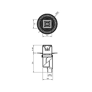 Душевой трап Berges Platz Antik 100х100 092060 с решеткой цвет Золото глянец-5