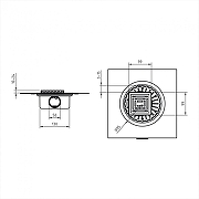 Душевой трап Berges Zentrum Antik 100х100 094364 с решеткой цвет Бронза-4