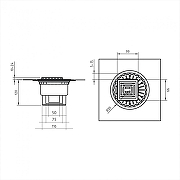 Душевой трап Berges Zentrum Antik 100х100 094464 с решеткой цвет Бронза-4