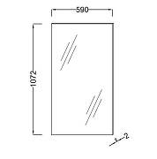 Зеркало Jacob Delafon Struktura 59 EB1208-NF прямоугольное-3