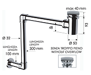 Сифон для раковины Remer 984S цвет Хром-1