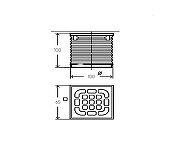 Решетка для душевого трапа Bronze de Luxe 10x10 56022 цвет Хром-2