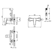 Гигиенический душ со смесителем AWP Tair S3018C цвет Хром-1