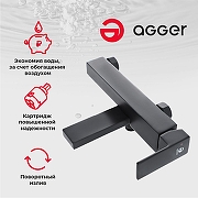 Смеситель для ванны Agger Great A2810044 Черный матовый-1