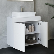 Тумба под раковину DIWO Анапа 80 AN80P подвесная цвет Белый-6