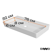 Тумба с раковиной DIWO Анапа 80 TR-684180 цвет Белый-15