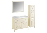 Комплект мебели для ванной ASB-Woodline Монте 100 1079201 цвет Бежевый-9