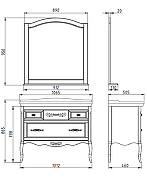 Комплект мебели для ванной ASB-Woodline Модерн 105 1124601 цвет Антикварный орех-11