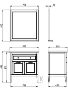 Комплект мебели для ванной ASB-Woodline Гранда 85 1148702 цвет Антикварный орех-10