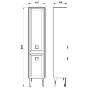 Шкаф пенал ASB-Woodline Риола 40 12421 цвет Белый матовый-4
