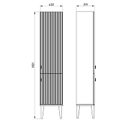Шкаф пенал ASB-Woodline Федерика 40 80446 цвет Белый матовый-4