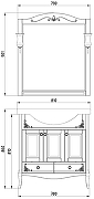 Комплект мебели для ванной ASB-Woodline Салерно 80 969601 цвет Антикварный орех-9