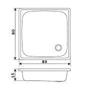 Стальной поддон для душа ВИЗ Antika 80x80 APS-80101 Белый-3