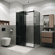 Душевой уголок Grossman Classic 150x70 120.K33.04.1570.21.10 профиль Черный матовый стекло тонированное-4