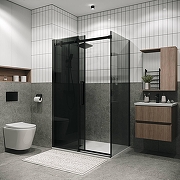 Душевой уголок Grossman Classic 160x70 120.K33.04.1670.21.10 профиль Черный матовый стекло тонированное-3