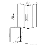 Душевой уголок Grossman Galaxy 110x80 R 300.K33.01.11R80L.10.02 профиль Хром стекло шиншилла-1