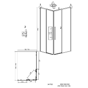 Душевой уголок Grossman Galaxy 120x80 R 300.K33.01.12R80L.10.02 профиль Хром стекло шиншилла-1