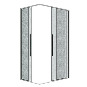 Душевой уголок Grossman Galaxy 120x80 R 300.K33.01.12R80L.10.02 профиль Хром стекло шиншилла-6