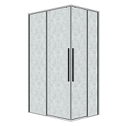 Душевой уголок Grossman Galaxy 100x70 L 300.K33.01.70R10L.10.02 профиль Хром стекло шиншилла