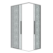 Душевой уголок Grossman Galaxy 100x70 L 300.K33.01.70R10L.10.02 профиль Хром стекло шиншилла-10
