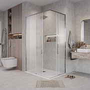 Душевой уголок Grossman Galaxy 110x70 L 300.K33.01.70R11L.10.02 профиль Хром стекло шиншилла-4