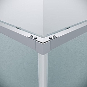 Душевой уголок Grossman Galaxy 100x90 L 300.K33.01.90R10L.10.02 профиль Хром стекло шиншилла-8