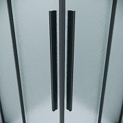Душевой уголок Grossman Galaxy 120x80 L 300.K33.01.80R12L.21.02 профиль Черный матовый стекло шиншилла-7