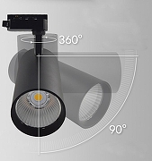 Светильник на штанге SWG PRO TL3P 00-00008845 цвет плафона/подвески Черный, цвет арматуры Черный-4