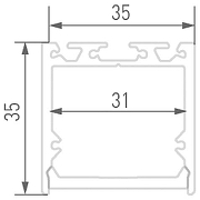 Профиль накладной DesignLed LS 00-00010366 цвет белый-1