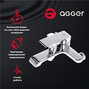 Смеситель для ванны Agger Magic A3010000 Хром-1
