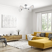 Люстра на штанге Escada 1104 1104/4P Chrome цвет плафона/подвески Прозрачный, цвет арматуры Хром-2