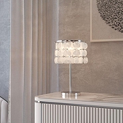 Настольная лампа Eurosvet Sandra 208101 хром/перламутр цвет плафона/подвески Перламутр, цвет арматуры Хром-3