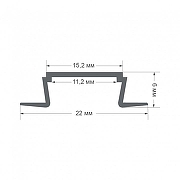 Профиль встраиваемый Apeyron Electrics 08-02-01Ч цвет черный-1