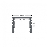 Профиль накладной Apeyron Electrics 08-10-01Ч цвет черный-1