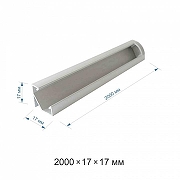 Профиль накладной угловой внутренний Apeyron Electrics 08-21-01 цвет серебро-1