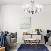 Люстра на штанге Escada Rhapsody 10161/7PL цвет плафона/подвески Белый, цвет арматуры Прозрачный, Никель-2