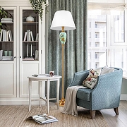 Торшер Loft it Bluet 10379F/B цвет плафона/подвески Белый, цвет арматуры Бронза, Голубой-9