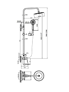 Душевая система Agger Brilliant A0393344 Черная матовая-1