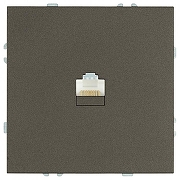 Розетка Ethernet RJ-45 без рамки Stekker Эмили 49925 цвет Антрацит