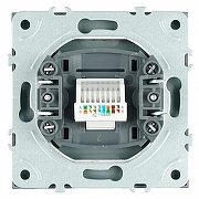 Розетка Ethernet RJ-45 без рамки Stekker Эмили 49925 цвет Антрацит-3