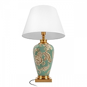 Настольная лампа Loft it Delphinium 10386T цвет плафона/подвески Белый, цвет арматуры Бирюзовый, Бронза-1