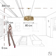 Подвесной светильник Loft it Escama 10396/800C цвет плафона/подвески Золото, цвет арматуры Золото-9