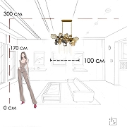 Люстра Loft it Br1tann1ca 10401/1000L цвет золото-19
