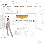 Люстра Loft it Volver 10404/1150L GD цвет золото-12