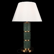 Настольная лампа Loft it Malachite 10447T цвет плафона/подвески Слоновая кость, цвет арматуры Бронза, Зеленый-2
