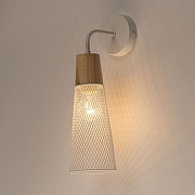 Бра De City Соло 8 112024601 цвет плафона/подвески Белый, цвет арматуры Белый, Коричневый-1