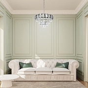 Люстра Escada 140008 140008/8P Chrome цвет плафона/подвески Светло-серый, Прозрачный, цвет арматуры Хром-5